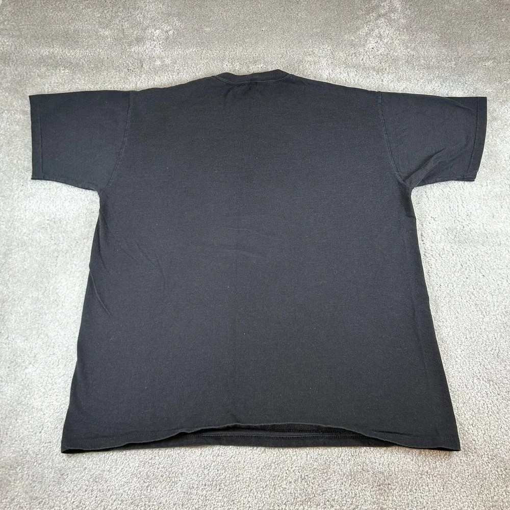 Vintage Wesleyan Nebraska T-Shirt Mens XL Black Russell Athletic College 90s USA
